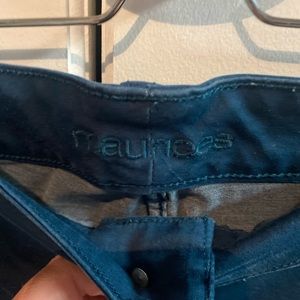 Women’s jeans. Blue - green color.